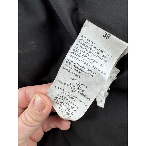 MM6 Maison Margiela Coat Sz 38 Long Puffer Down Duck Black Minimalist - Picture 10 of 16